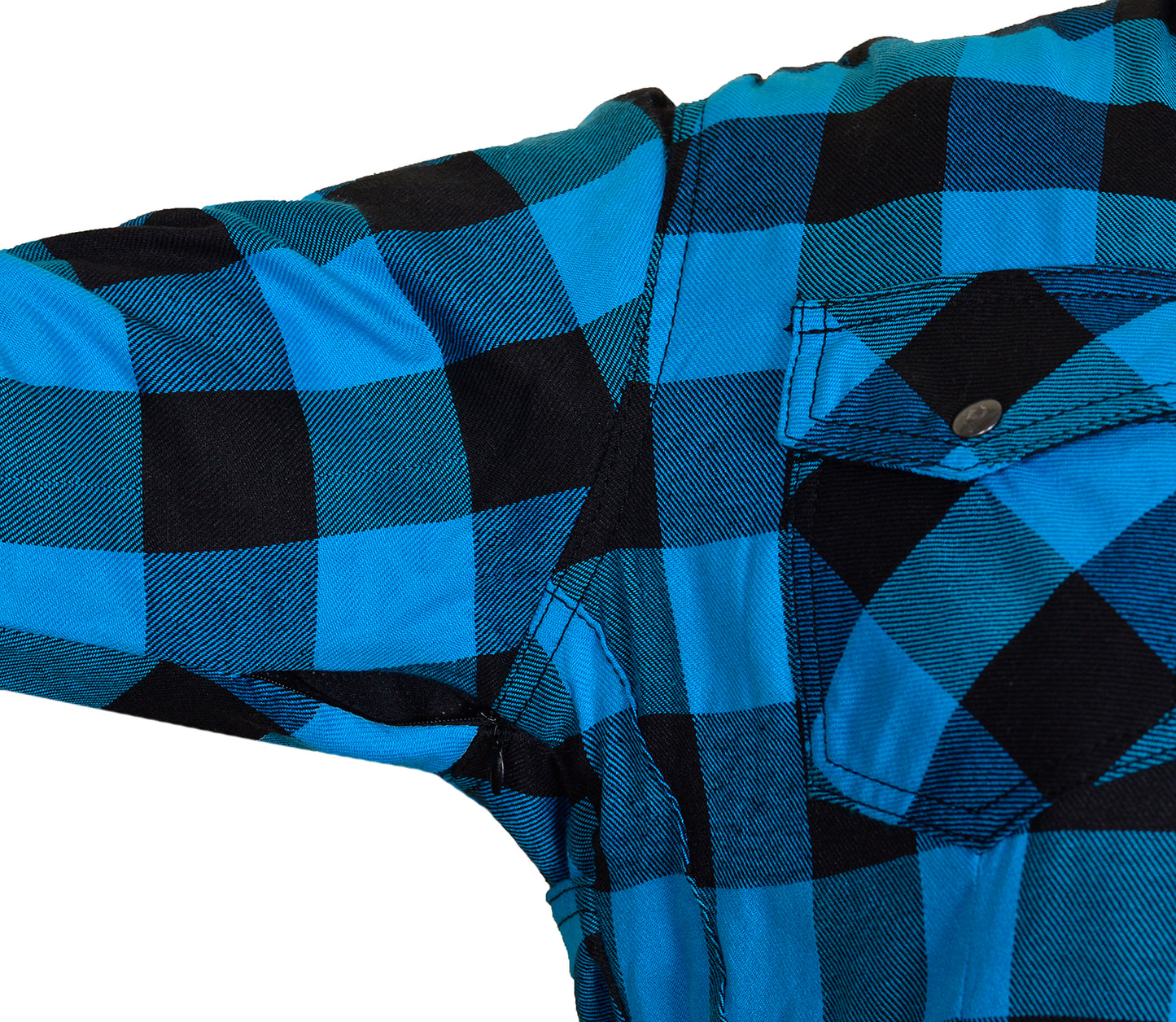 Women's Long Sleeve Checkered Kevlar Shirt