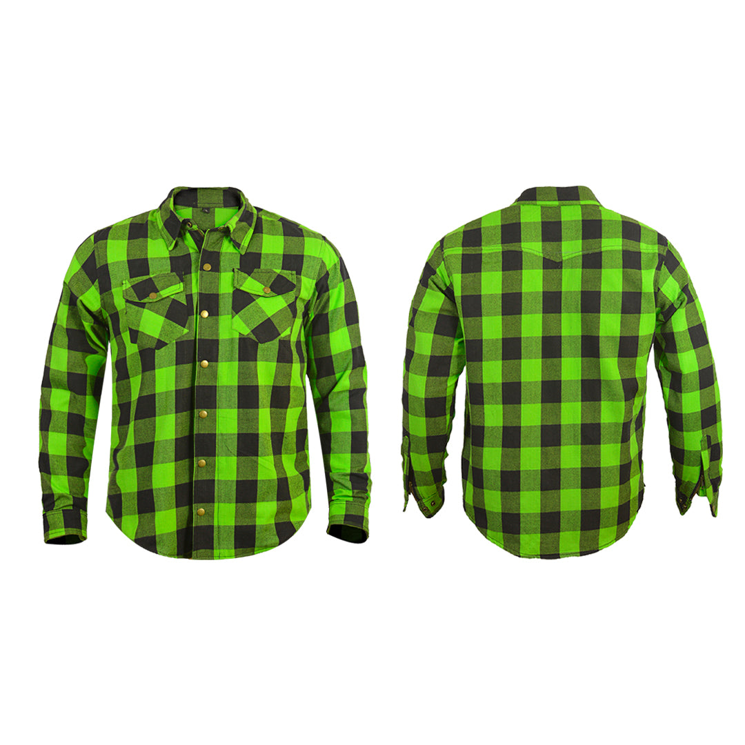 Men’s Flannel Motorcycle Kevlar Shirt