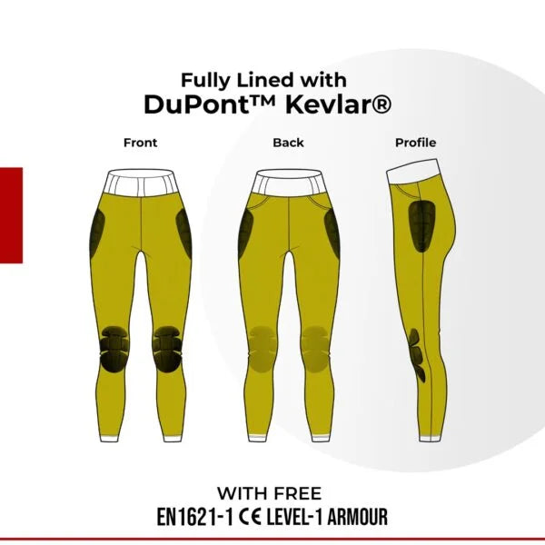 Women's Kevlar-Lined Motorcycle Plain Pants