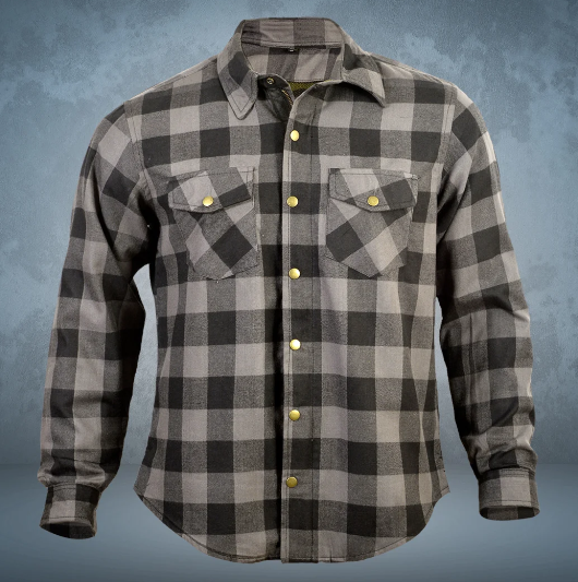 Men’s Flannel Motorcycle Kevlar Shirt