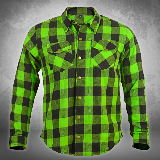 Men’s Flannel Motorcycle Kevlar Shirt