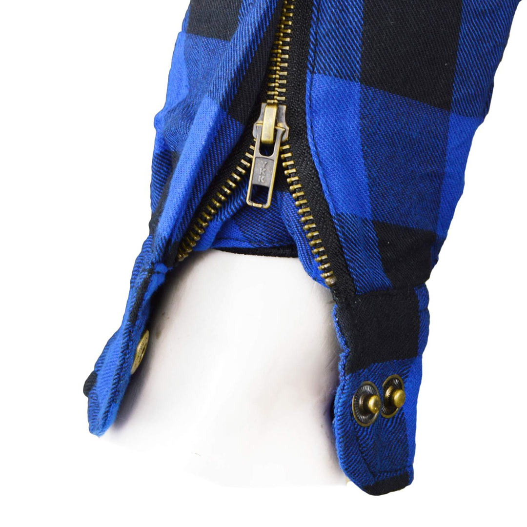 Men’s Flannel Motorcycle Kevlar Shirt