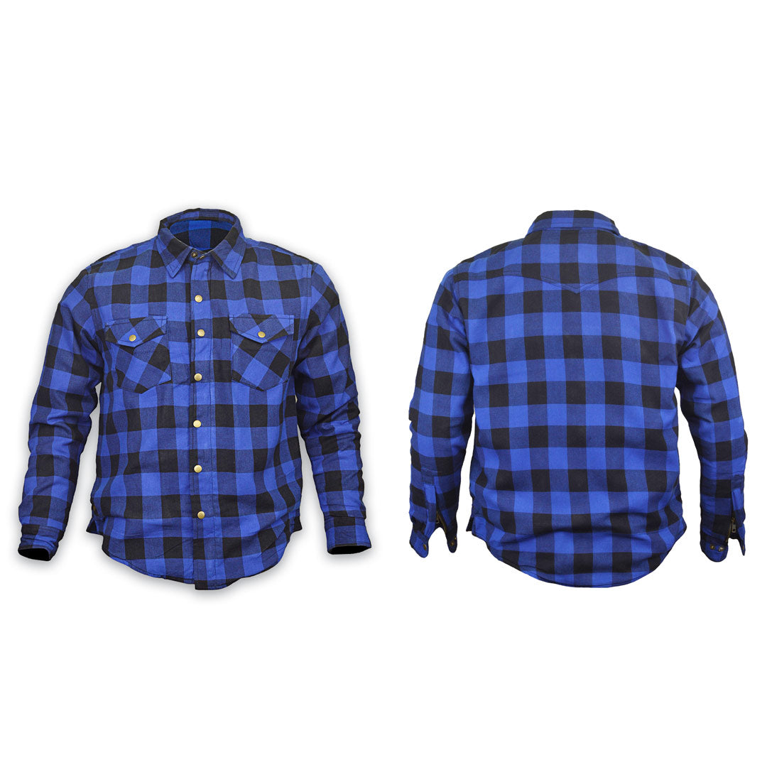 Men’s Flannel Motorcycle Kevlar Shirt