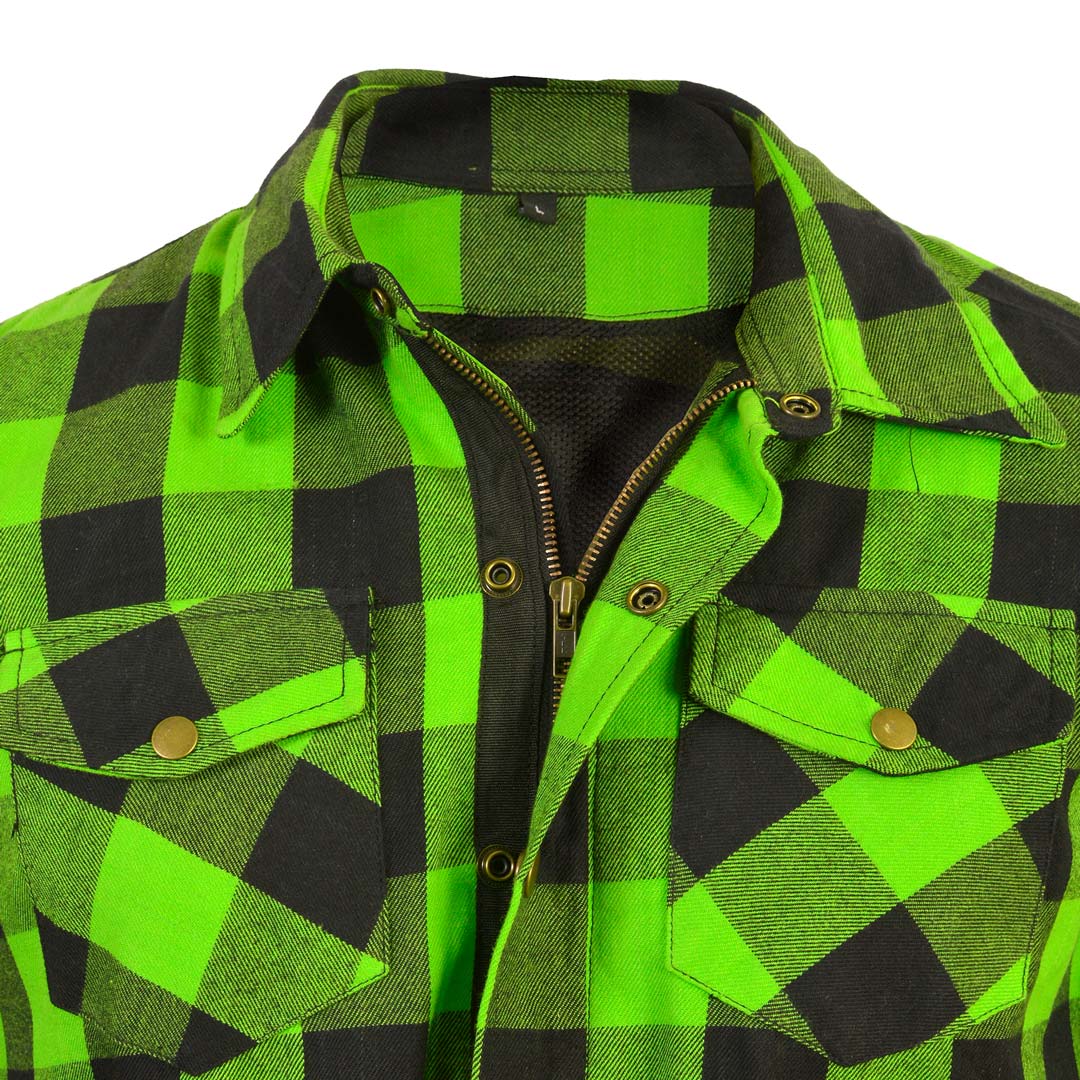 Men’s Flannel Motorcycle Kevlar Shirt