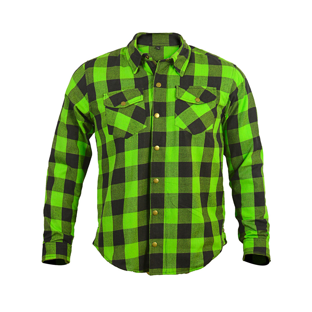 Men’s Flannel Motorcycle Kevlar Shirt