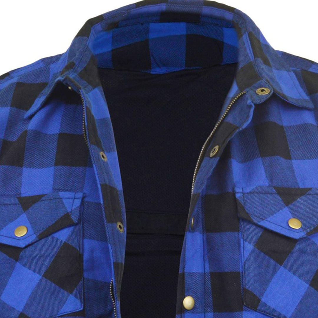 Men’s Flannel Motorcycle Kevlar Shirt