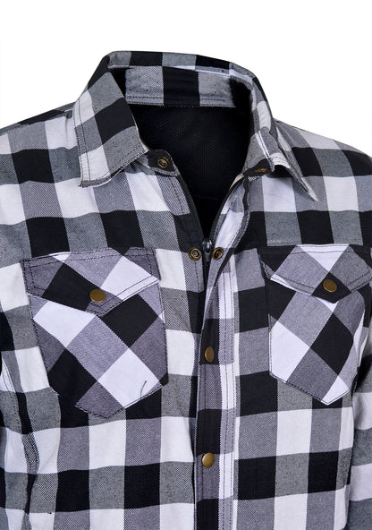 Men’s Flannel Motorcycle Kevlar Shirt