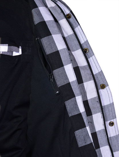 Men’s Flannel Motorcycle Kevlar Shirt