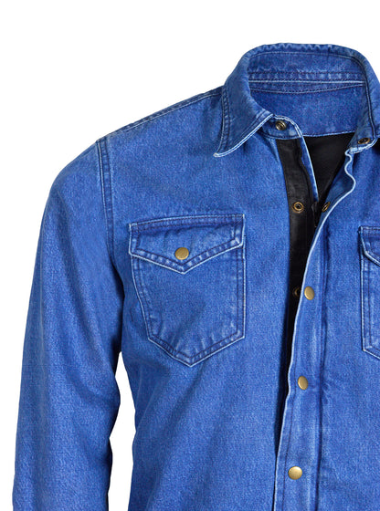 Men’s Denim Kevlar Motorcycle Shirt