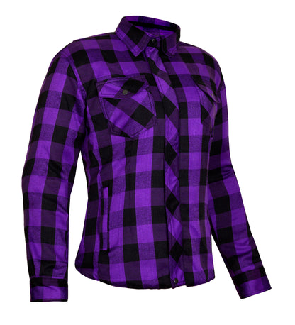 Women's Long Sleeve Checkered Kevlar Shirt