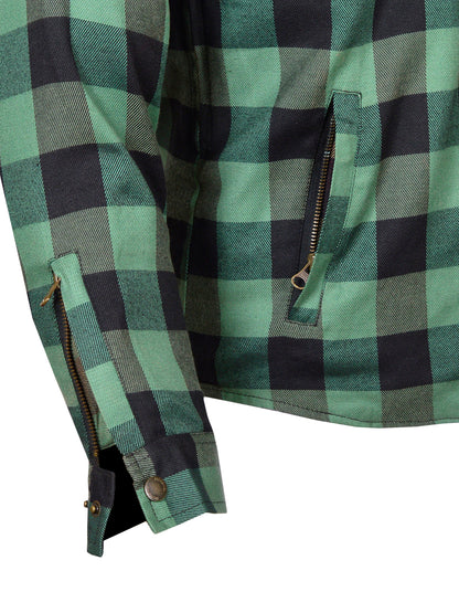 Men’s Flannel Motorcycle Kevlar Shirt