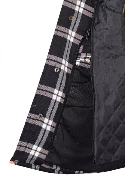 Men’s Flannel Motorcycle Kevlar Shirt