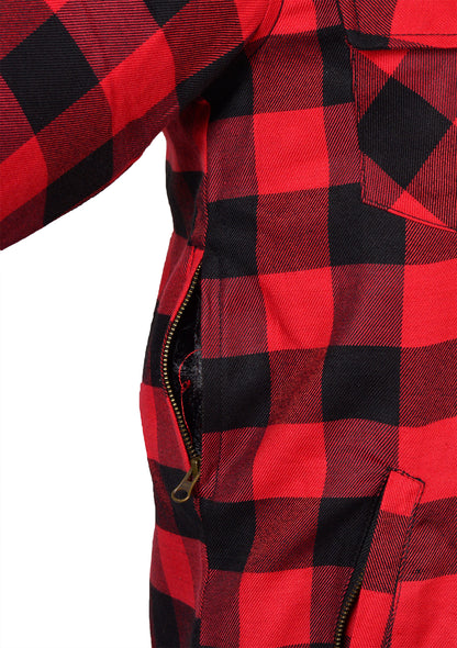 Men’s Flannel Motorcycle Kevlar Shirt