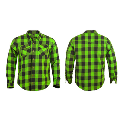 Men’s Flannel Motorcycle Kevlar Shirt