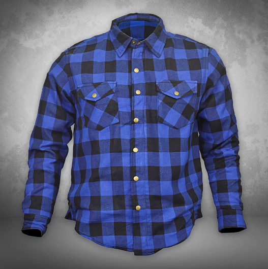 Men’s Flannel Motorcycle Kevlar Shirt