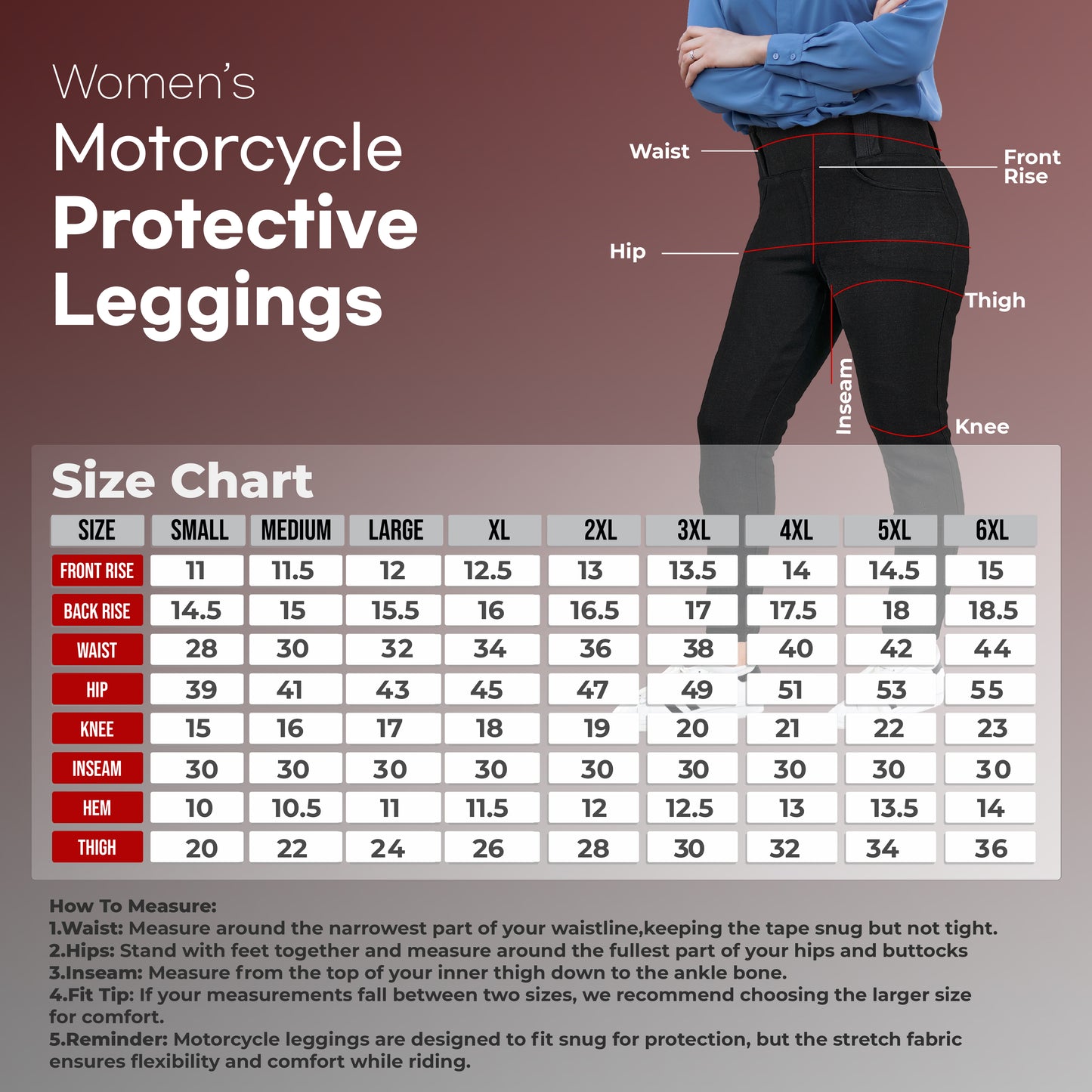 Women's Kevlar-Lined Motorcycle Plain Pants
