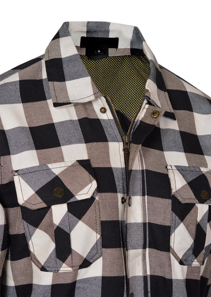 Men’s Flannel Motorcycle Kevlar Shirt