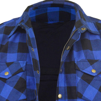 Men’s Flannel Motorcycle Kevlar Shirt